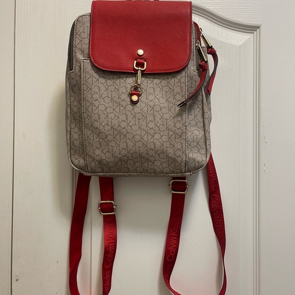 Calvin Klein Red and Gray Backpack main image 12